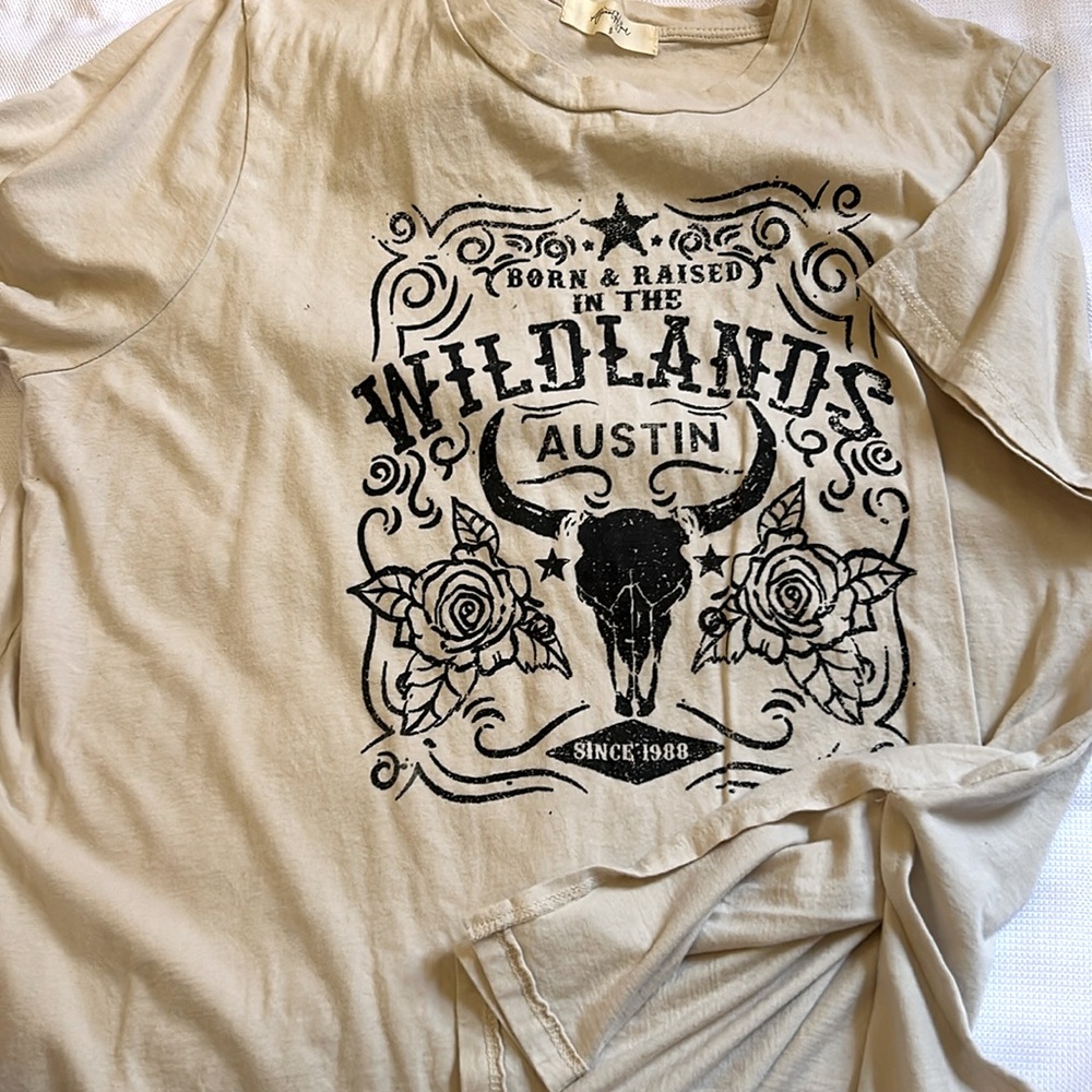 NWOT Distressed Tee Arula/A beautiful Soul 2XL